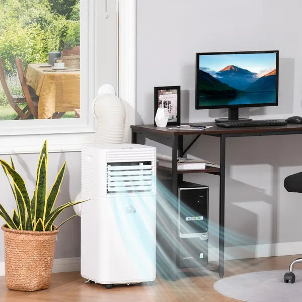 HOMCOM 8000 BTU Mobile Air Conditioner for Cooling and Dehumidifying, Remote Control, 24H Timer, LED Display, White - product image 2