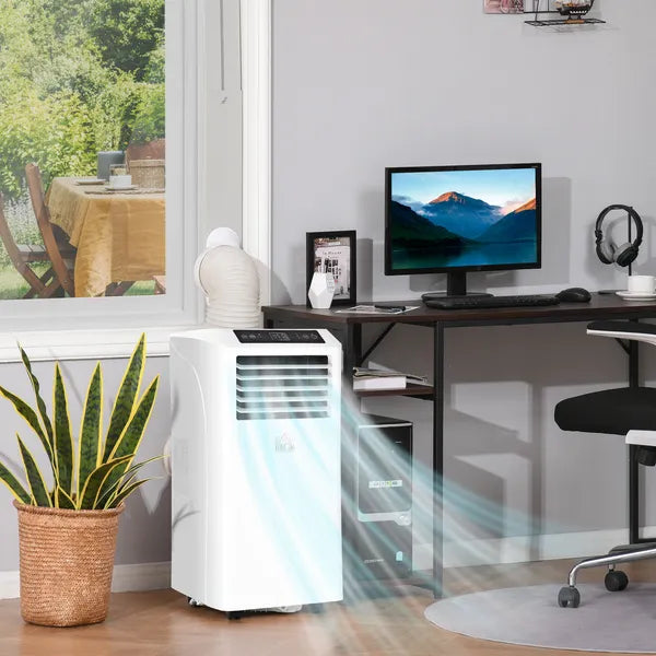 HOMCOM 8000 BTU Portable Air Conditioner, Built-in Cool, Dehumidifier, Fan Modes, with Remote Controller, LED Display, White - product image 2