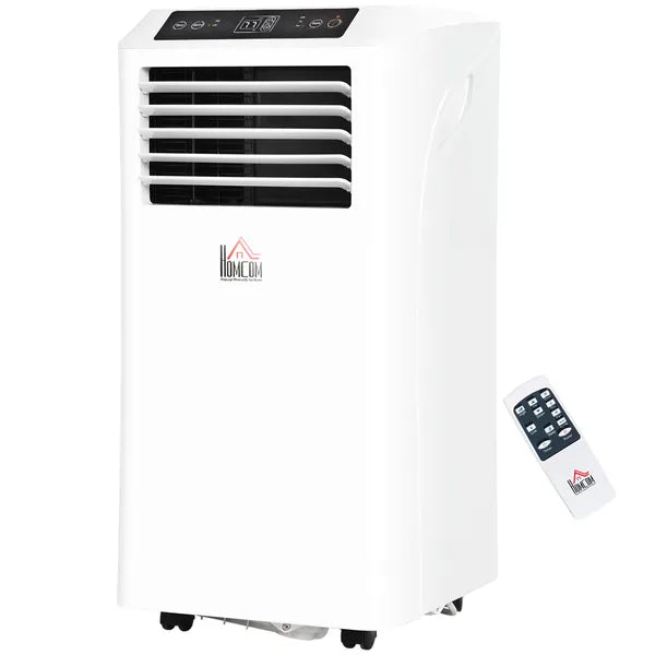 HOMCOM 8000 BTU Portable Air Conditioner, Built-in Cool, Dehumidifier, Fan Modes, with Remote Controller, LED Display, White - product image 1