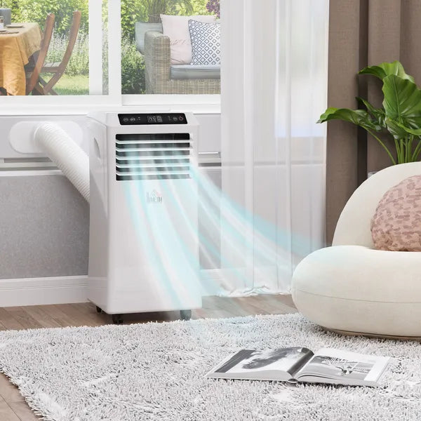 HOMCOM 8000 BTU Portable Air Conditioner, Built-in Cool, Dehumidifier, Fan Modes, with Remote Controller, LED Display, White - product image 10