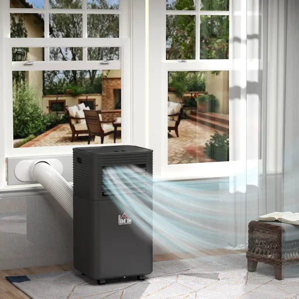 HOMCOM 8000BTU Compact Portable Air Conditioner, Efficient Cooling, Dehumidifier, Fan, with Remote, 24H Timer, Black - product image 9