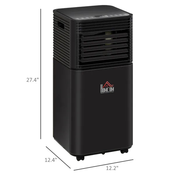 HOMCOM 8000BTU Compact Portable Air Conditioner, Efficient Cooling, Dehumidifier, Fan, with Remote, 24H Timer, Black - product image 8