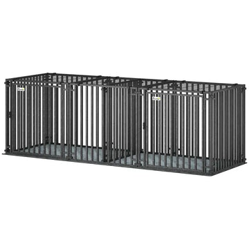 PawHut 83"L Heavy-Duty Dog Crate, Extra Large Dog Kennel with Divider and Mat for Large Breeds, Modular Puppy Playpen - product image 1