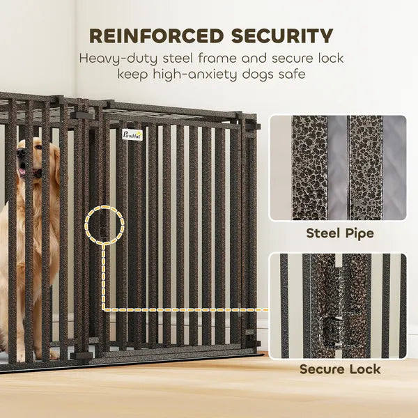 PawHut 83"L Heavy-Duty Dog Crate, Extra Large Dog Kennel with Divider and Mat for Large Breeds, Modular Puppy Playpen - product image 3