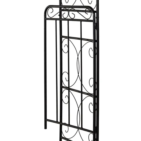 Outsunny 84 Inch Garden Arch Arbor with Gate, Metal Arch Trellis, Garden Archway for Climbing Vines, Wedding Ceremony Decoration - product image 10