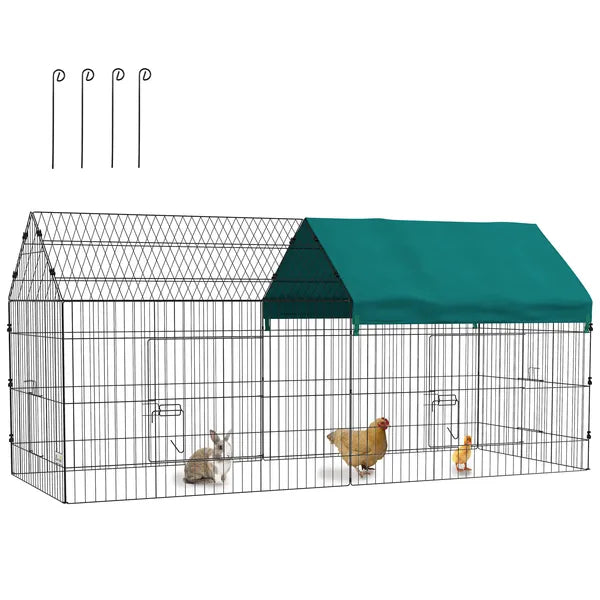 87" Small Animal Playpen with with Roof for Rabbits, Chicken, Chinchillas for Indoor/Outdoor Use, Green - product image 11