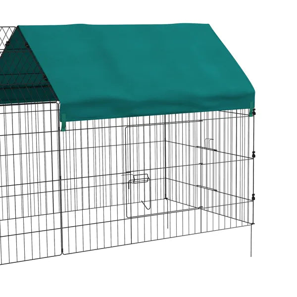 87" Small Animal Playpen with with Roof for Rabbits, Chicken, Chinchillas for Indoor/Outdoor Use, Green - product image 9