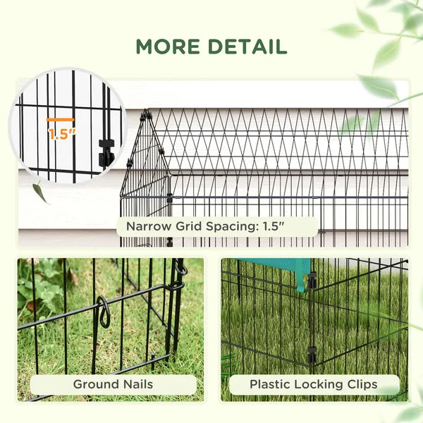 87" Small Animal Playpen with with Roof for Rabbits, Chicken, Chinchillas for Indoor/Outdoor Use, Green - product image 7