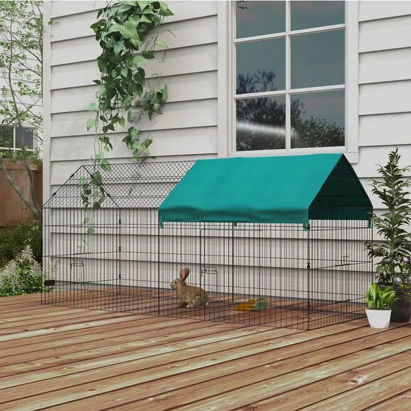 87" Small Animal Playpen with with Roof for Rabbits, Chicken, Chinchillas for Indoor/Outdoor Use, Green - product image 10