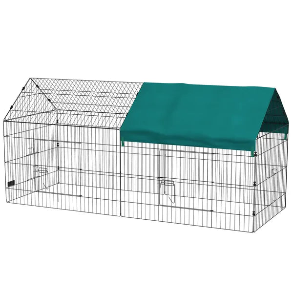 87" Small Animal Playpen with with Roof for Rabbits, Chicken, Chinchillas for Indoor/Outdoor Use, Green - product image 1