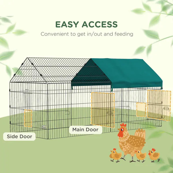87" Small Animal Playpen with with Roof for Rabbits, Chicken, Chinchillas for Indoor/Outdoor Use, Green - product image 5