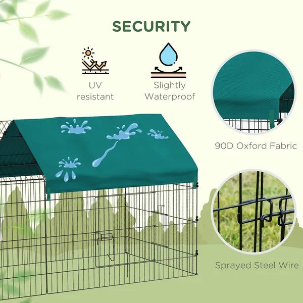 87" Small Animal Playpen with with Roof for Rabbits, Chicken, Chinchillas for Indoor/Outdoor Use, Green - product image 4