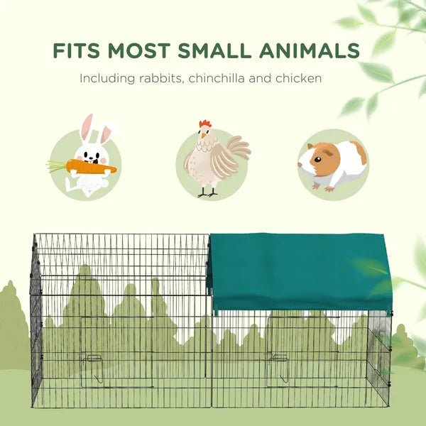 87" Small Animal Playpen with with Roof for Rabbits, Chicken, Chinchillas for Indoor/Outdoor Use, Green - product image 6