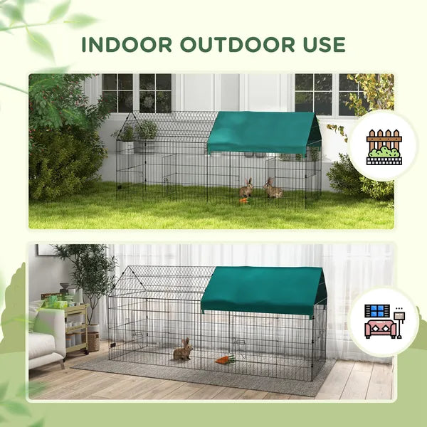 87" Small Animal Playpen with with Roof for Rabbits, Chicken, Chinchillas for Indoor/Outdoor Use, Green - product image 8
