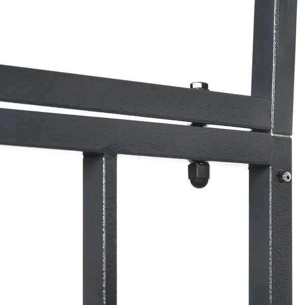 Outsunny 8ft Metal Garden Arch Grey with Double Doors Locking Gate for Wedding Bridal Party - product image 8