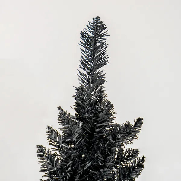 HOMCOM 8ft Tall Skinny Christmas Tree, Unlit Pencil Artificial Christmas Tree with 618 Tips and Plastic Base for Holiday, Black - product image 8
