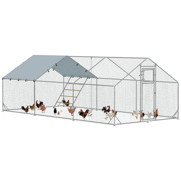 9' x 20' x 6' Chicken Coop and Run, Chicken Run for 18-24 Chickens, Waterproof and Anti-UV Cover, Hanging Feeder - product image 11