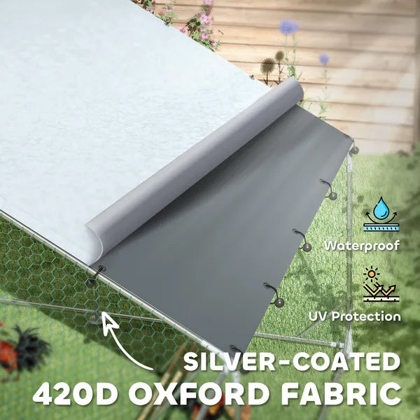 9' x 20' x 6' Chicken Coop and Run, Chicken Run for 18-24 Chickens, Waterproof and Anti-UV Cover, Hanging Feeder - product image 5