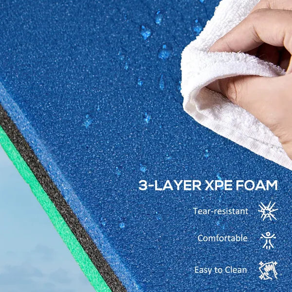 9' x 6' Lily Pad Water Mat for 2 Adults, Floating Water Pad for Lake, Pool, Ocean, Beach, and Boating, Green - product image 5