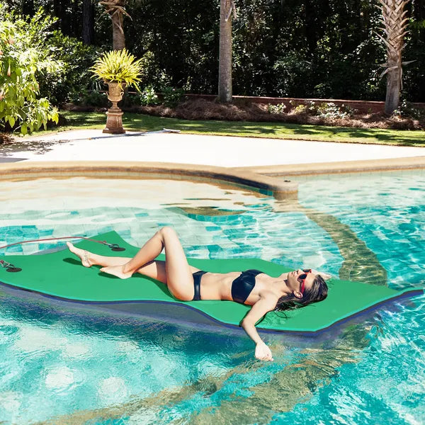 9' x 6' Lily Pad Water Mat for 2 Adults, Floating Water Pad for Lake, Pool, Ocean, Beach, and Boating, Green - product image 9