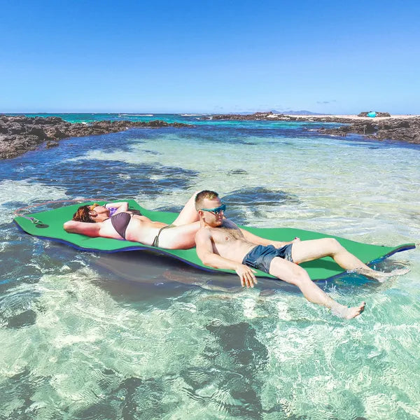 9' x 6' Lily Pad Water Mat for 2 Adults, Floating Water Pad for Lake, Pool, Ocean, Beach, and Boating, Green - product image 10