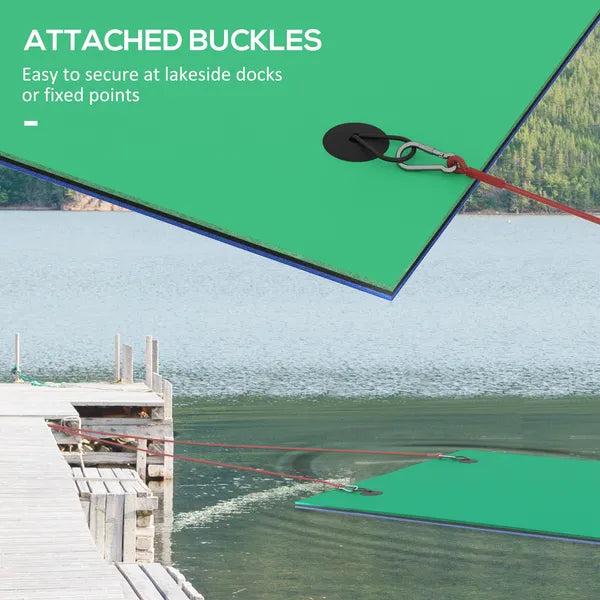 9' x 6' Lily Pad Water Mat for 2 Adults, Floating Water Pad for Lake, Pool, Ocean, Beach, and Boating, Green - product image 7
