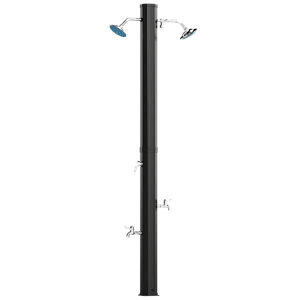 Outsunny 9.2 Gallon Slolar Heated Outdoor Shower with 2 Free-Rotating Shower Heads and Foot Showers for Poolside Beach Spa, 7.1 Ft - product image 11