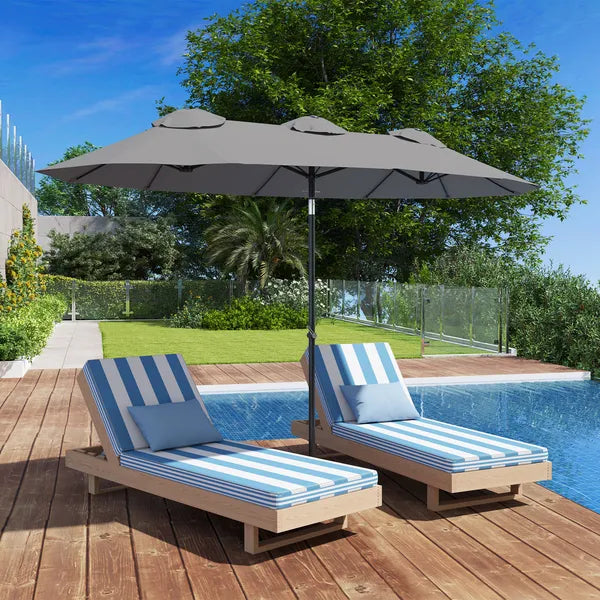 9.5 Large Double-sided Patio Umbrella Outdoor Market Umbrella with Tilt Crank - product image 2