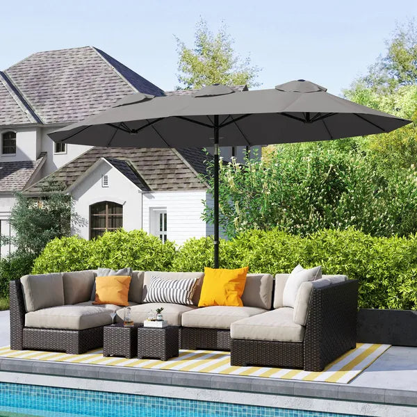 9.5 Large Double-sided Patio Umbrella Outdoor Market Umbrella with Tilt Crank - product image 10