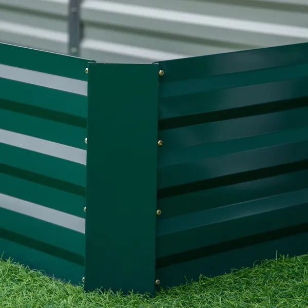 95" x 36" x 12" Galvanized Raised Garden Bed, Easy DIY and Cleaning for Growing Flowers, Herbs, Succulents, Green - product image 8