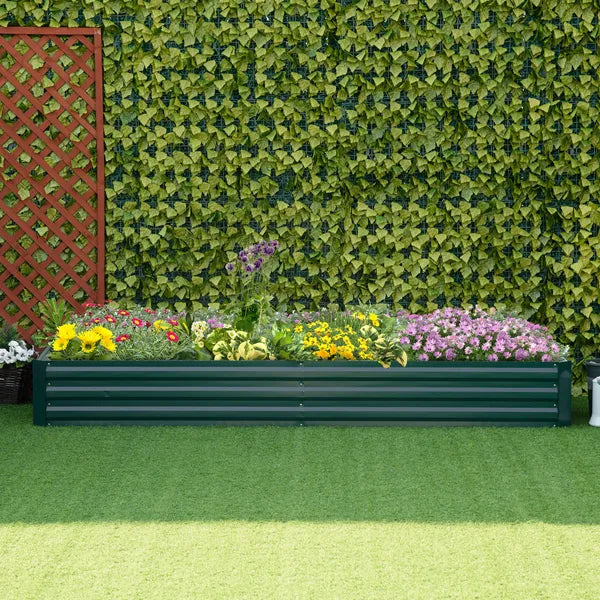 95" x 36" x 12" Galvanized Raised Garden Bed, Easy DIY and Cleaning for Growing Flowers, Herbs, Succulents, Green - product image 10