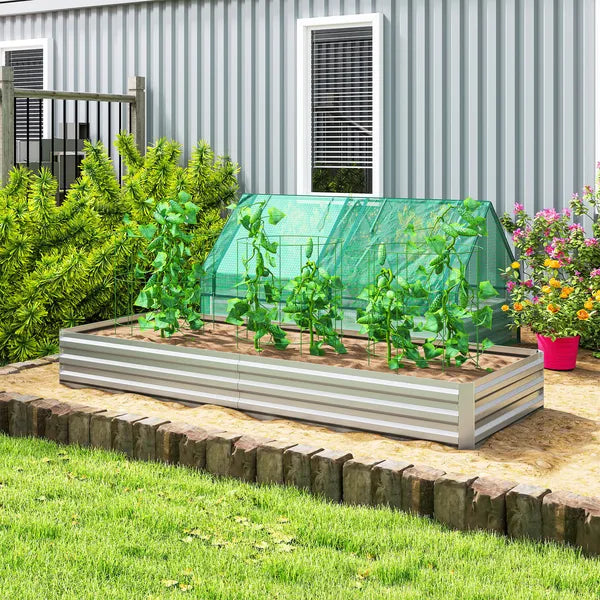 95 Inch x 36 Inch x 12 Inch Galvanized Raised Garden Bed, Easy DIY and Cleaning for Growing Flowers, Herbs, Succulents, Silver - product image 2