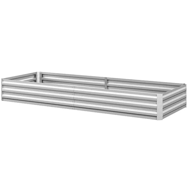 95 Inch x 36 Inch x 12 Inch Galvanized Raised Garden Bed, Easy DIY and Cleaning for Growing Flowers, Herbs, Succulents, Silver - product image 1