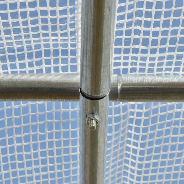 9.7' x 6.5' x 6.5' High Tunnel Greenhouse, with Anti-Tear PE Cover, Zipper Doors and Mesh Windows, Steel Frame, Walk-in Green House, White - product image 8