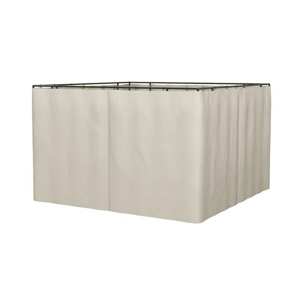 9.84' x 11.8' Universal Gazebo Sidewall Set with 4 Panels, Hooks/C-Rings Included for Pergolas and Cabanas, Beige - product image 1