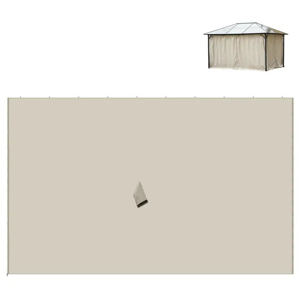 9.84' x 11.8' Universal Gazebo Sidewall Set with 4 Panels, Hooks/C-Rings Included for Pergolas and Cabanas, Beige - product image 10