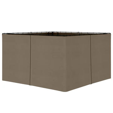 9.84' x 11.8' Universal Gazebo Sidewall Set with 4 Panels, Hooks/C-Rings Included for Pergolas and Cabanas, Brown - product image 1