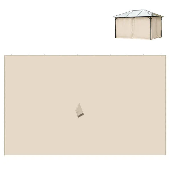 9.84' x 13.1' Universal Gazebo Sidewall Set with 4 Panel, 48 Hook/C-Ring Included for Pergolas and Cabanas, Beige - product image 8