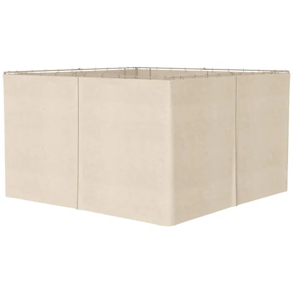 9.84' x 13.1' Universal Gazebo Sidewall Set with 4 Panel, 48 Hook/C-Ring Included for Pergolas and Cabanas, Beige - product image 1