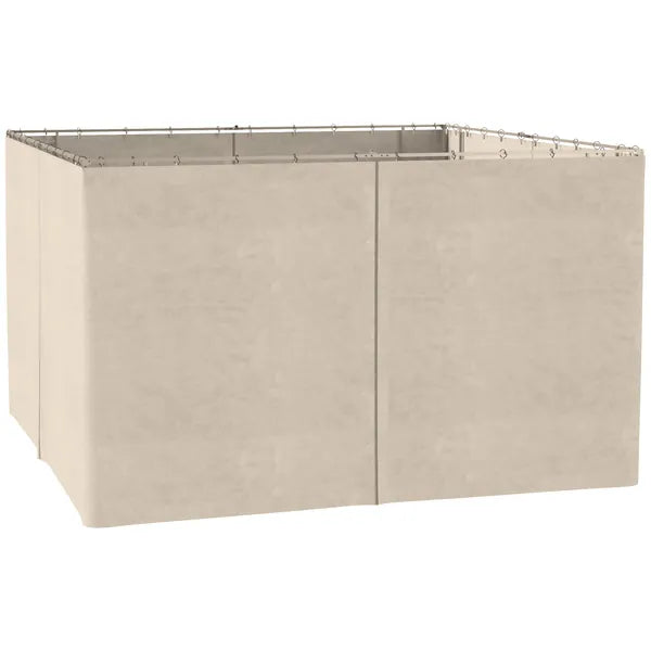 9.84' x 13.1' Universal Gazebo Sidewall Set with 4 Panel, 48 Hook/C-Ring Included for Pergolas and Cabanas, Beige - product image 11