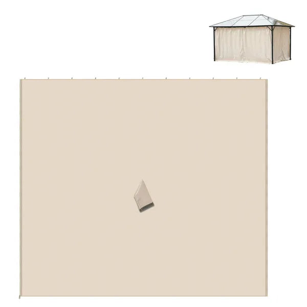 9.84' x 9.84' Universal Gazebo Sidewall Set with 4 Panel, 40 Hook/C-Ring Included for Pergolas and Cabanas, Beige - product image 11