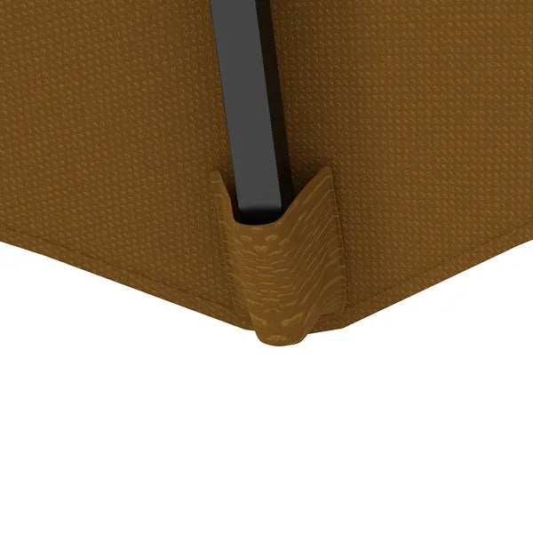 9FT 3 Tiers Tan Outdoor Patio Umbrella with Crank Push Button Tilt for Deck Backyard Lawn Sun Shade - product image 9