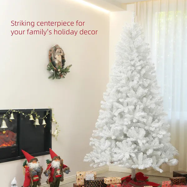 HOMCOM 9 Ft Unlit Artificial Christmas Tree with 2132 Branch Tips and Steel Base White - product image 4
