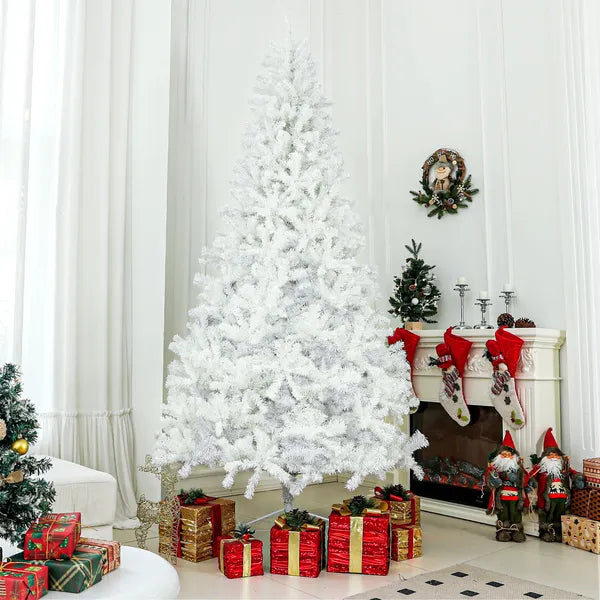 HOMCOM 9 Ft Unlit Artificial Christmas Tree with 2132 Branch Tips and Steel Base White - product image 10