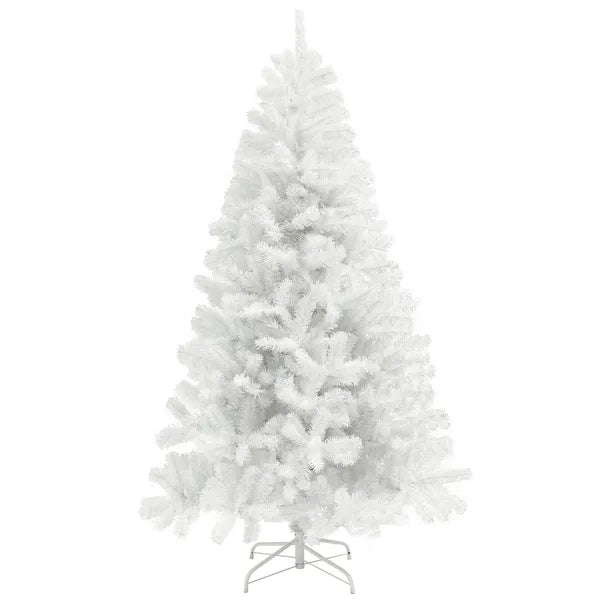 HOMCOM 9 Ft Unlit Artificial Christmas Tree with 2132 Branch Tips and Steel Base White - product image 1