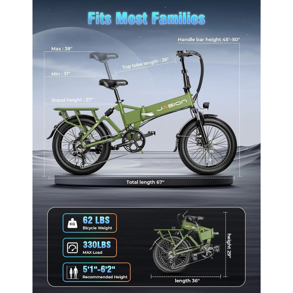 Jasion EB7 2.0 All Terrain Electric Bikes