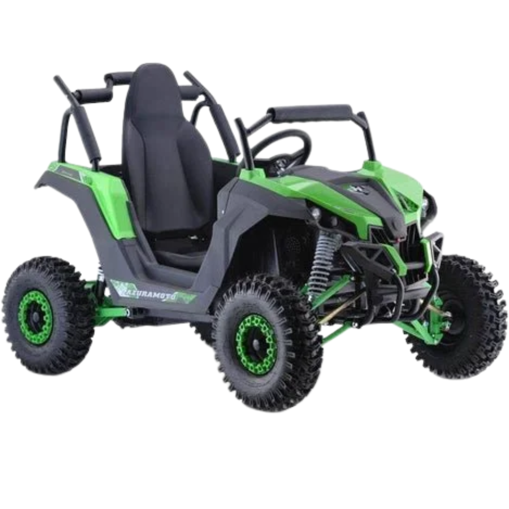 MotoTec Raiderr Kids UTV 48v 1200w Full Suspension Bluee