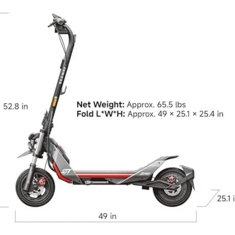 Segway ZT3 Pro Electric Scooter, Up to 24.9 MPH, 43.5-Mile Range, Dual Suspension, Flash Charge, 1600W Peak Motors, Off-Road Scooters for Adults UL Certified (UL2272/2271)