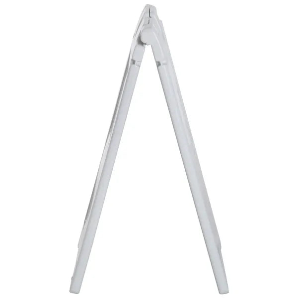 Vinsetto A-Frame Sandwich Board Sidewalk Sign 22x28 Plastic Weighted Weatherproof White - product image 9