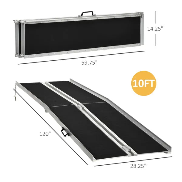 Accessibility Ramp, 10ft, Aluminum, Non-Slip, Folding Pathway for Quick Access, Steps, Doorways - product image 3